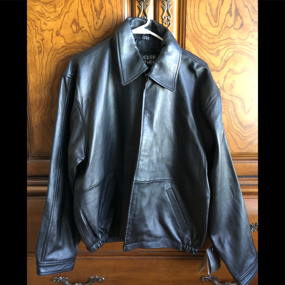 Men’s Lamb Leather Bomber Jacket